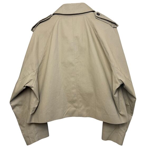 RAG & BONE Talia Khaki Crop Trench Jacket - Picture 7 of 10